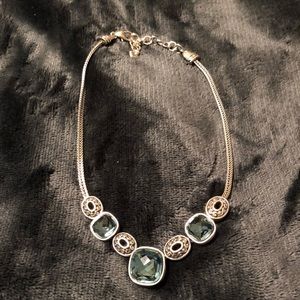 Brighton silver and blue crystal necklace